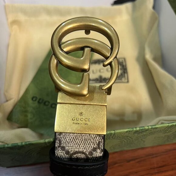 Gucci Double G Reversible Belt Sz 95cm - Picture 5 of 5